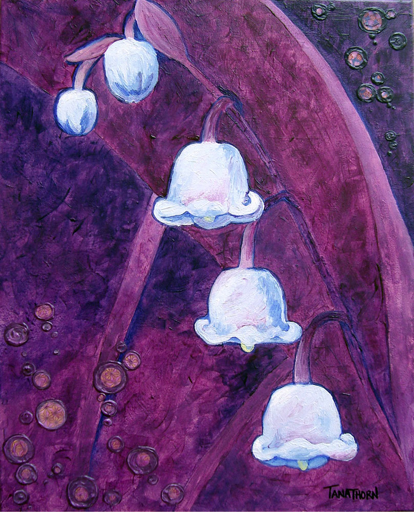 Lily of the Valley by Amy Tanathorn flower art, flower painting, relaxing painting